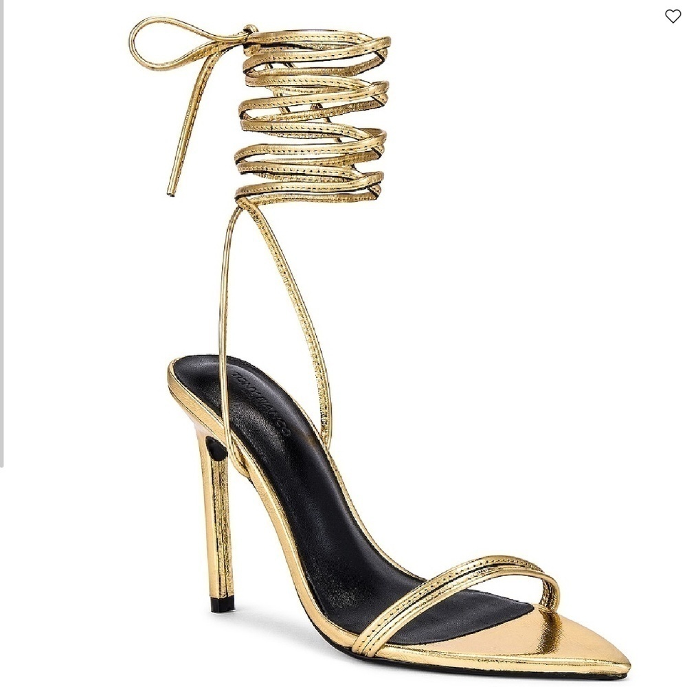 Tony Bianco Millie Strappy Heeled Sandal in Gold Foil size 10 Like New​​…​​​